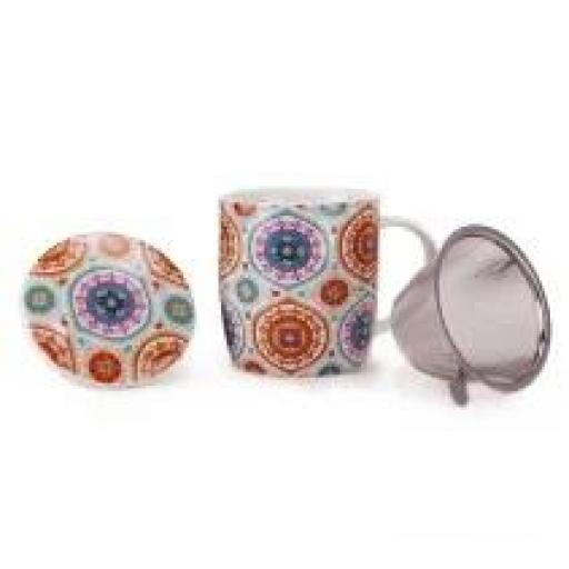 Taza de porcelana China con dibujo Mandala colores [1]