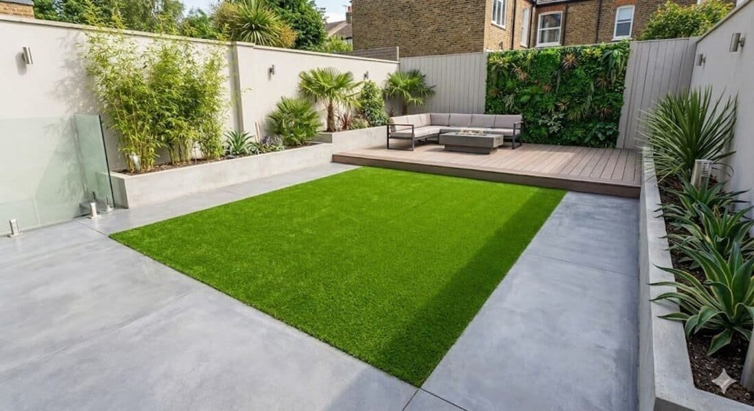 Diseño y construcción de un jardín en chalet adosado