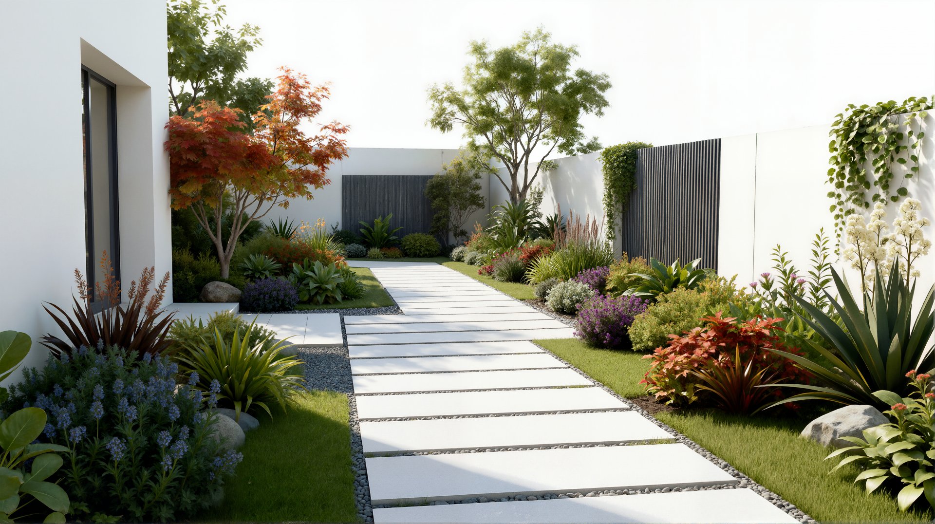 Buen trabajo realizado en un jardín por la empresa de jardinería Tecnihabitat