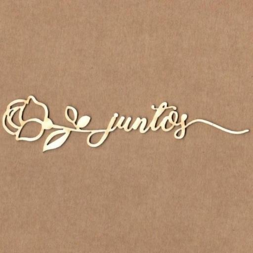 Chipboard - Juntos con rosa