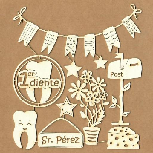 Set chipboard - Ratoncito Pérez