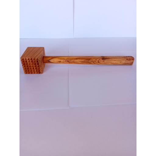 Martillo para Carne Artesanal de Madera de Olivo - Herramienta de Cocina Ecológica Hecha a Mano [2]