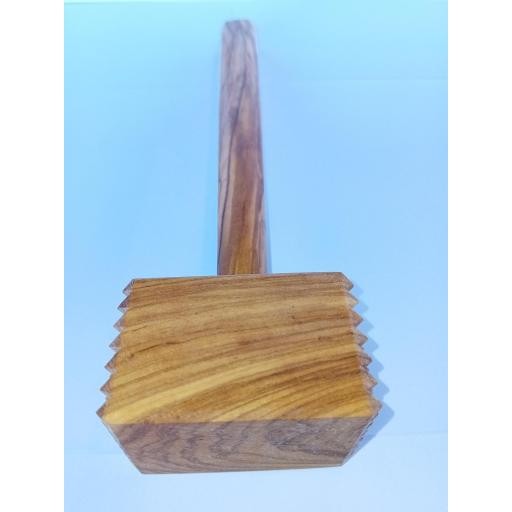 Martillo para Carne Artesanal de Madera de Olivo - Herramienta de Cocina Ecológica Hecha a Mano [1]