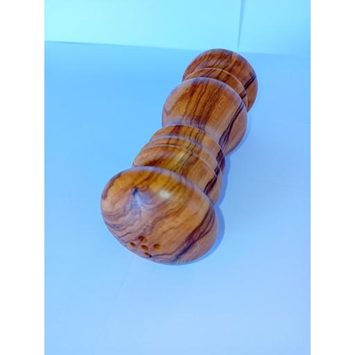 Salero torneado de madera de olivo artesanal | Decorativo y tradicional para cocina [2]