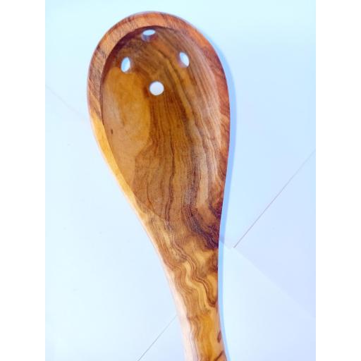 Cazo aceitunas grande de una pieza en madera olivo artesanal hecho a mano ecológico y duradero [1]