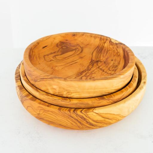  Ensaladera de Madera de Olivo, Artesanal Hecha a Mano en España - Elegancia Única y Sostenible para Servir Ensaladas con Estilo 7 x 31 cn [5]