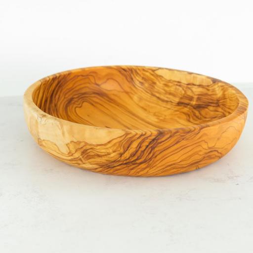  Ensaladera de Madera de Olivo, Artesanal Hecha a Mano en España - Elegancia Única y Sostenible para Servir Ensaladas con Estilo 7 x 31 cn [1]