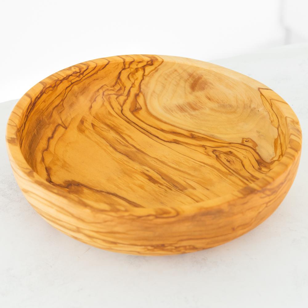 Ensaladera de Madera de Olivo, Artesanal Hecha a Mano en España - Elegancia Única y Sostenible para Servir Ensaladas con Estilo 7 x 31 cn