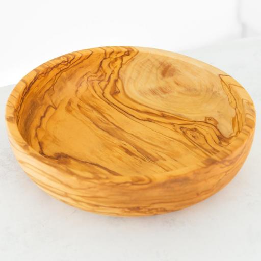 Ensaladera de Madera de Olivo, Artesanal Hecha a Mano en España - Elegancia Única y Sostenible para Servir Ensaladas con Estilo 7 x 31 cn