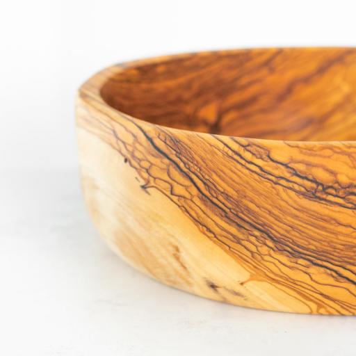 Ensaladera Artesanal de Madera de Olivo Natural
