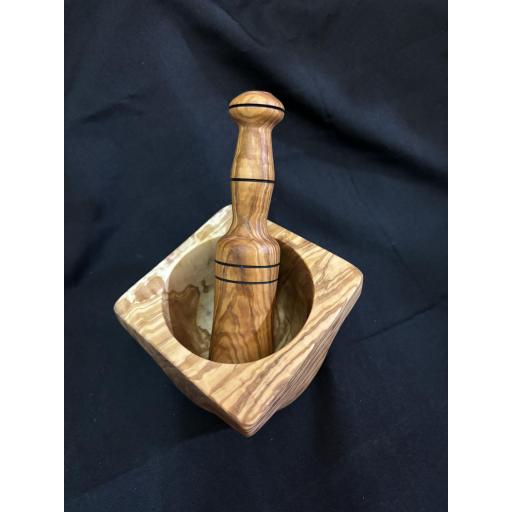 Mortero Madera Olivo, Mortero y Maza, Picador de Ajos, Mortero Hierbas, Mortero Mayonesa, Mortero allioli Cocina Tradicional, Mortero, Duradero
