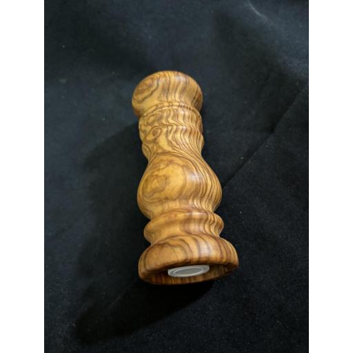 Salero torneado de madera de olivo artesanal | Decorativo y tradicional para cocina [2]