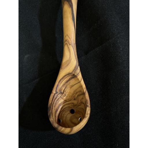 Cazo aceitunas grande de una pieza en madera olivo artesanal hecho a mano ecológico y duradero [3]