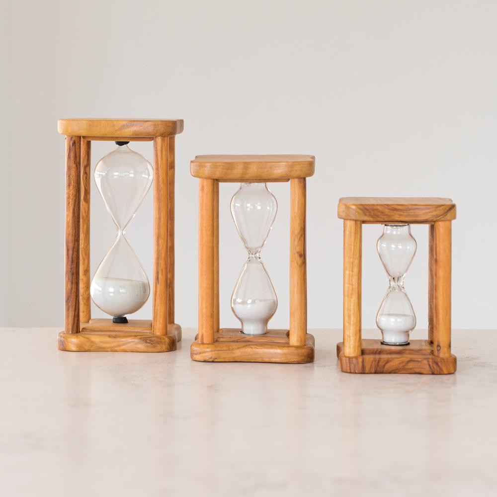 Reloj arena grande – Los Oliveros  Tienda de artesanía en madera de olivo