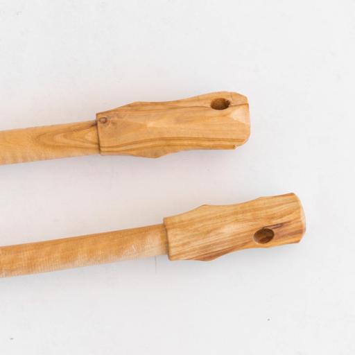 Cazo Grande Artesanal sin agujeros en Madera de Olivo Sostenible y Duradero [3]