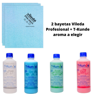 PACK T-KUNDE + 2 BAYETAS VILEDA PROFESIONAL: 21,99 €
