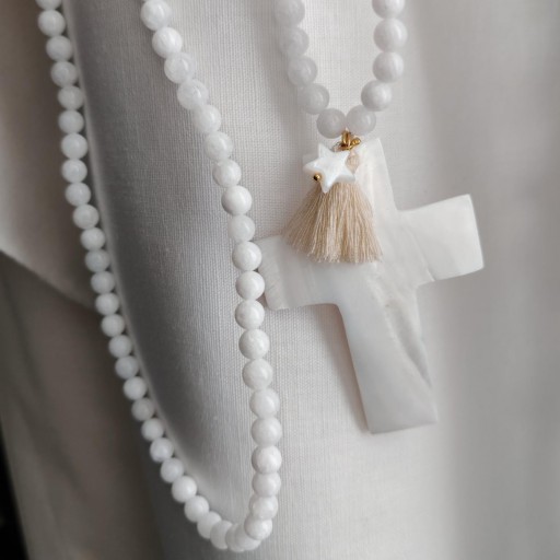 Cruz de nacar blanca  comunión niña  [1]