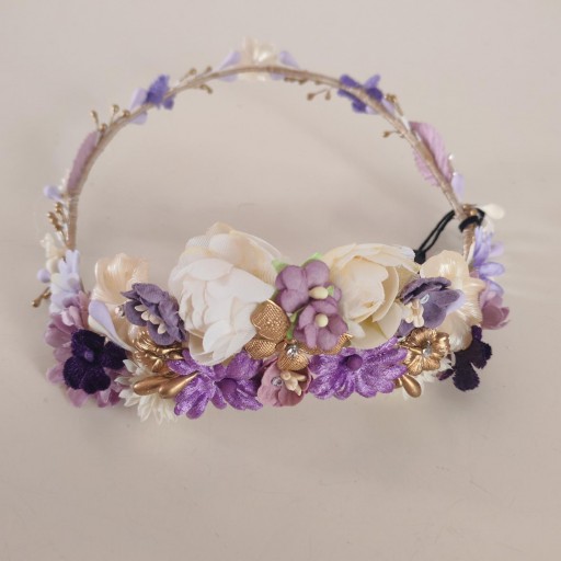 Corona comunión color malva mode Elvira. 