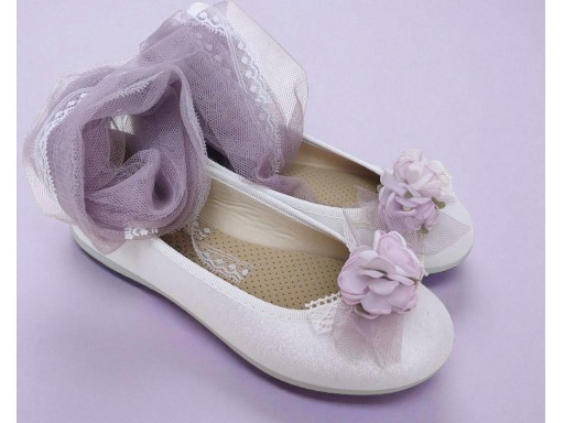 Bailarinas decoradas en malva . Leer la descripción del producto. [0]