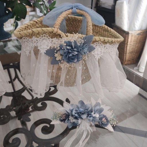 Prendido para vestido de comunión tonos azules  [3]