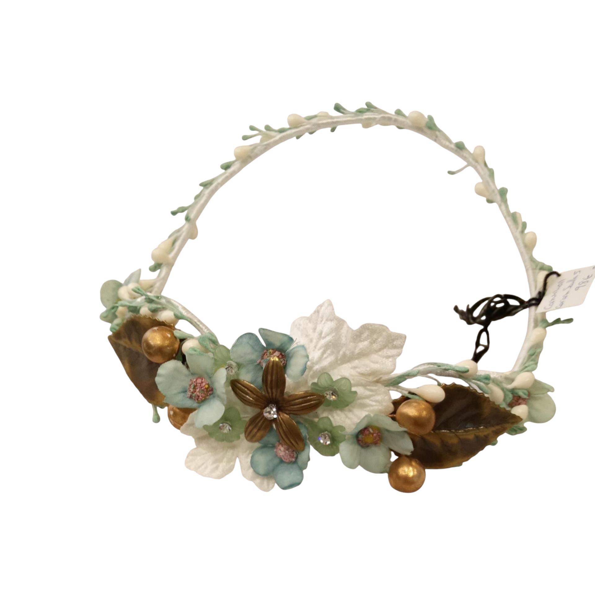 Corona comunión verde agua semilla 5