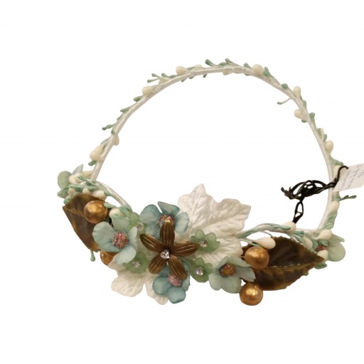 Corona comunión verde agua semilla 5