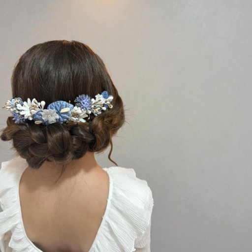 Tocado comunión azul Francia 