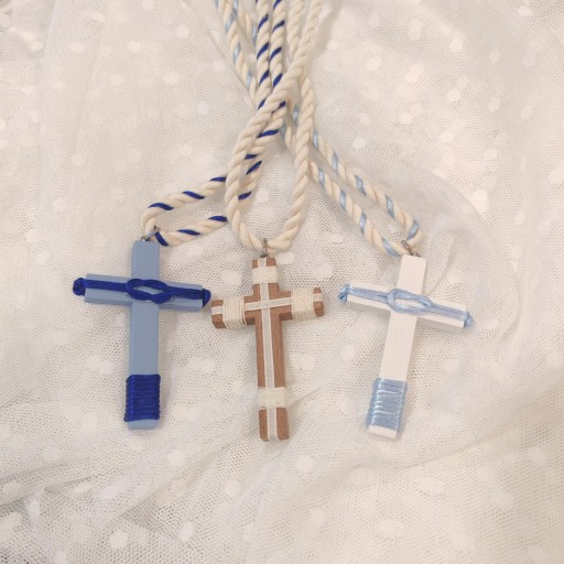 Cruz comunión niño de madera.