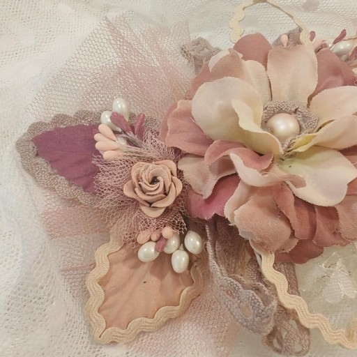 Prendido para vestido de comunión colores rosa  [2]