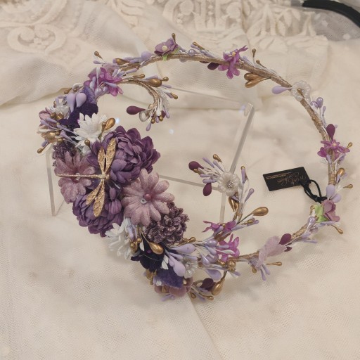 Corona comunión malva 