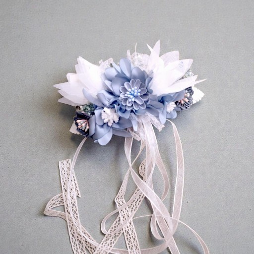 Prendido para vestido de comunión tonos azules