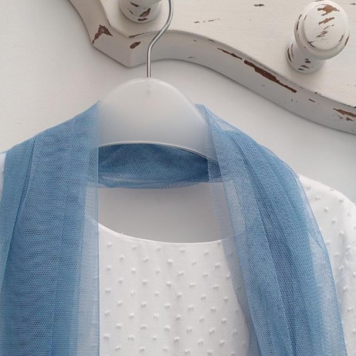 Lazo de tul azul ópalo . Dos tamaños  [1]