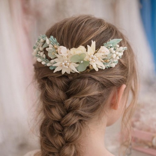 Tocado comunión verde menta, verde agua  [0]