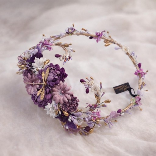 Corona comunión malva