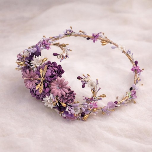 Corona comunión malva 