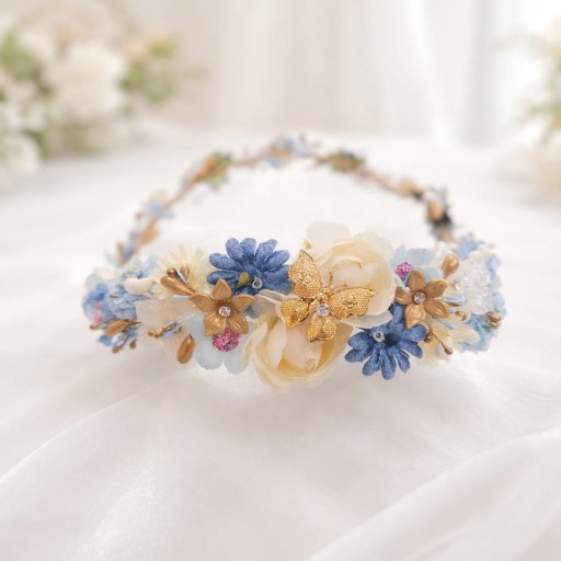 Corona comunión celestes 