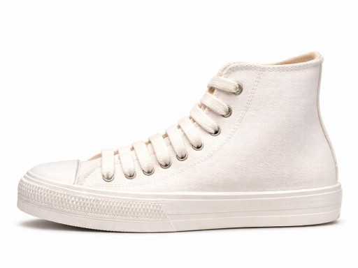 Deportiva alta de lona blanca.  [0]