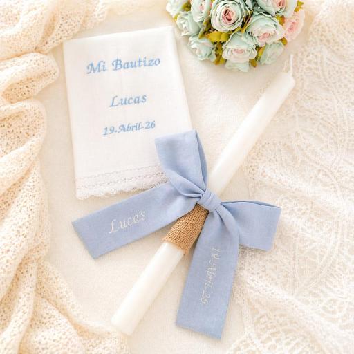 Conjunto vela y pañuelo personalizado.  Completa tu traje con este conjunto. Personaliza color y nombre por nuestro WhatsApp 