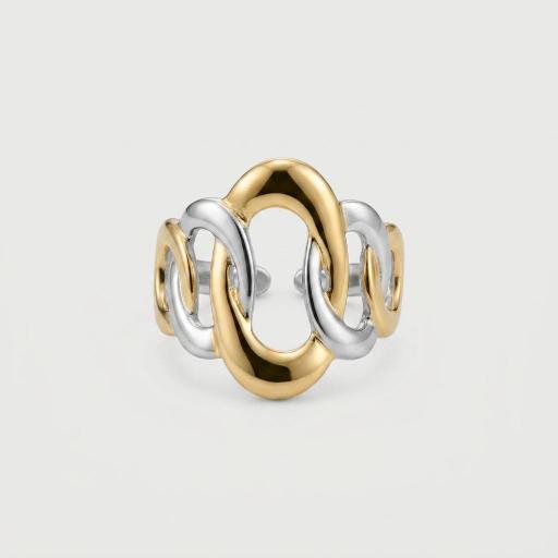 Anillo Dorado y plata