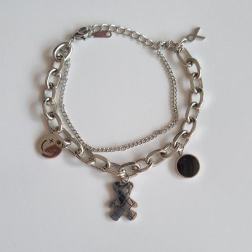 Pulsera Plateada Osito [0]