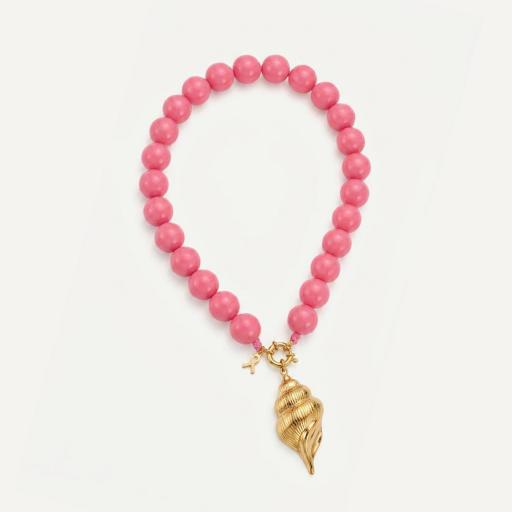 Collar Caracola dorada Rosa [0]
