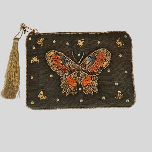 Cartera-Neceser Mariposa Verde