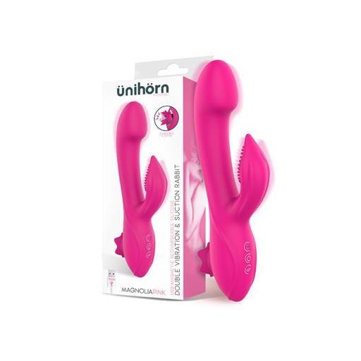 ÜNIHÖRN MAGNOLIAPINK VIBRADOR 3 EN 1 CON SUCCIONADOR DE CLÍTORIS Y RABBIT USB SILICONA [0]