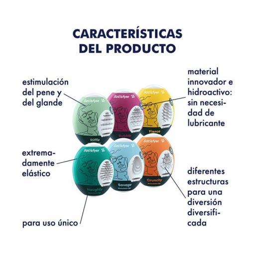 SATISFYER Set 6 Unidades Huevo Masturbador [1]