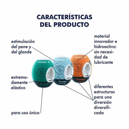 SATISFYER Set 3 Huevos Masturbadores [1]