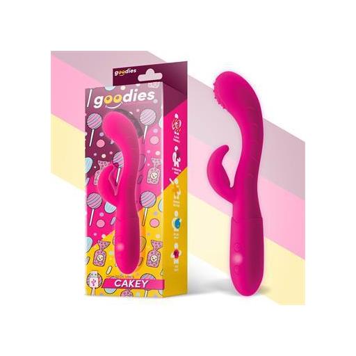 GOODIES Vibrador Punto G y Conejito USB Silicona Fucsia