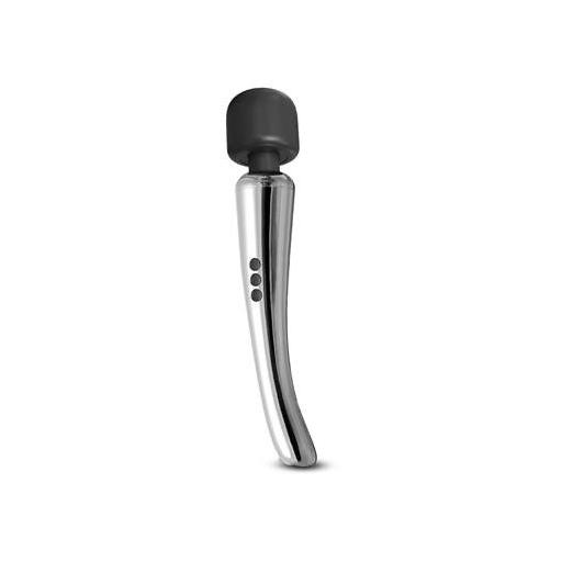 Silvery Wand Masajeador High-Tech Súper Potente Inalámbrico USB Color Cromo Silicona [1]