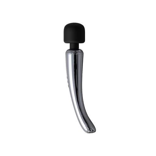Silvery Wand Masajeador High-Tech Súper Potente Inalámbrico USB Color Cromo Silicona [2]