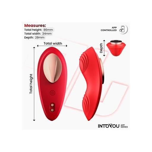 Vibrador de Braguita con APP Silicona Rojo [1]