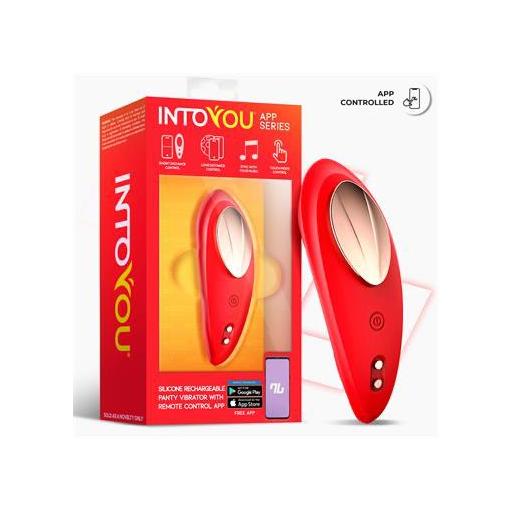 Vibrador de Braguita con APP Silicona Rojo